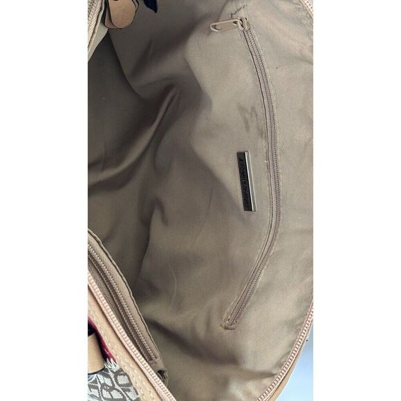 Giani Bernini Med Tote Bag Multi-Color Patchwork Striped Shoulder Bag Purse - Picture 7 of 16